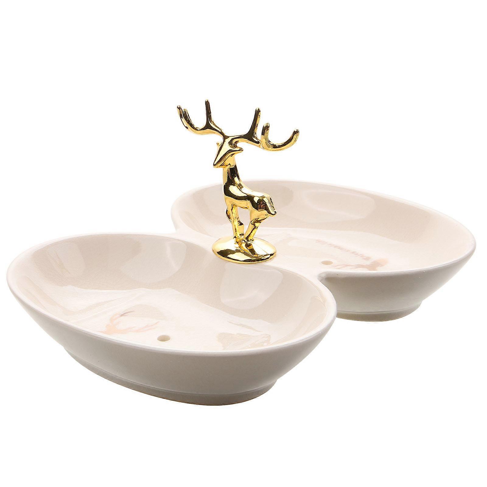 Ceramic Soap Dish with Double Slots, Durable and Elegant Soap Holder for Bathroom, Simple Design for Home and Shower Use