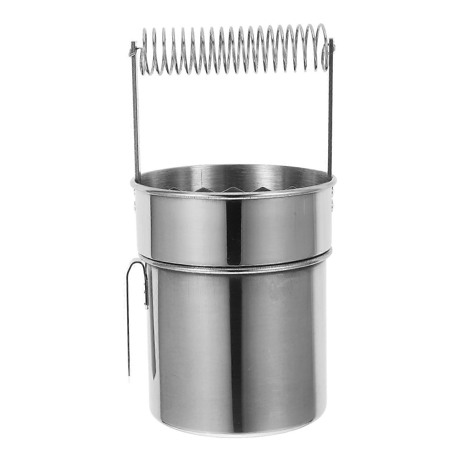 Paint Cups Double Layer Metal Brush Washer Practical Design for Oil Paint Brushes Silver 20.00X10.50X10.50CM Brush Washing 1Set