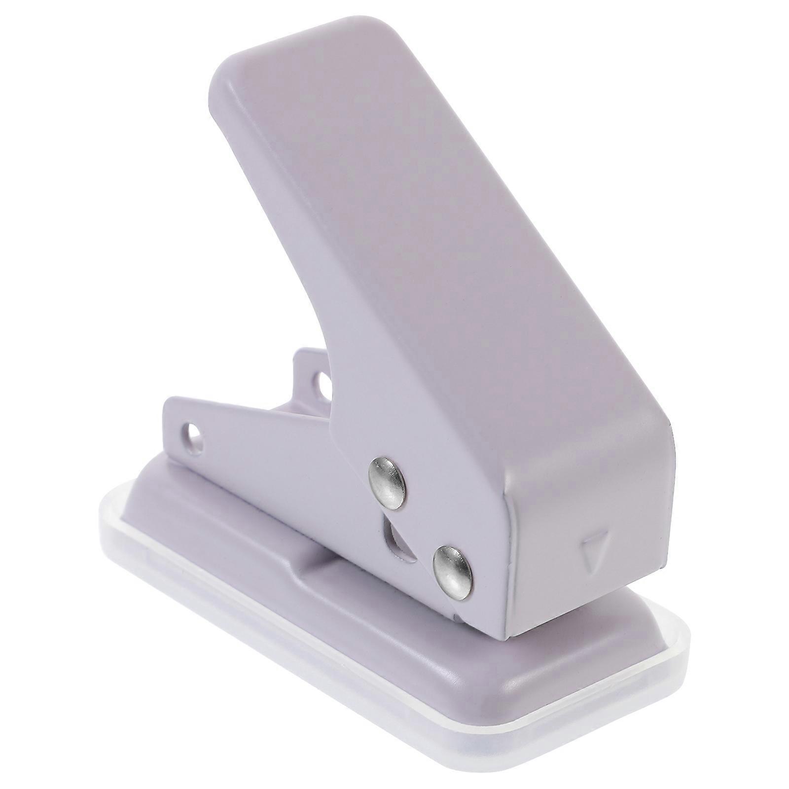 Paper Sheets Hole Maker Puncher For Office Work Home Use Compact Plastic Lavender 1Set