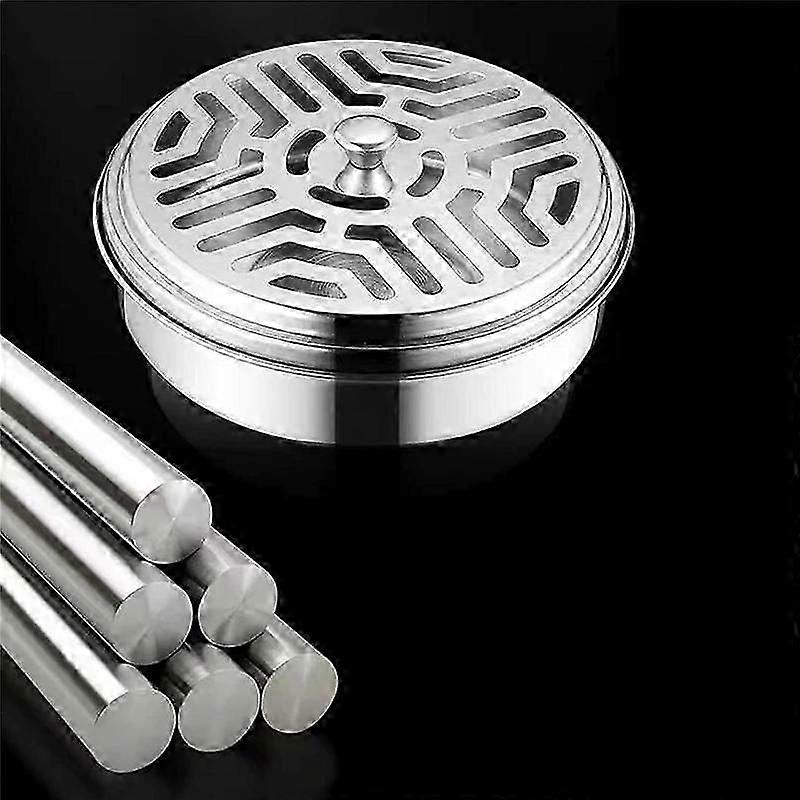 Support en acier inoxydable pour bobines anti-moustiques, conteneur en spirale anti-moustique ignifuge, M métallique portable