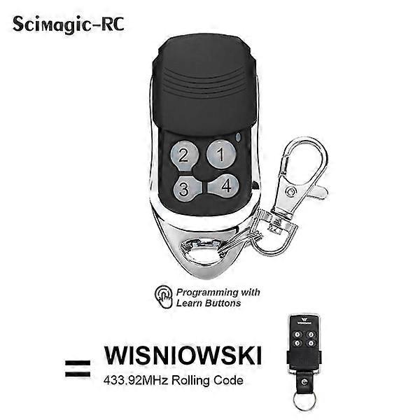 Wisniowski Remote Control 433mhz 4ch Rolling Code Gate Opener for Garage Door 433.92 Pilot Wisniowski Command Control Newest