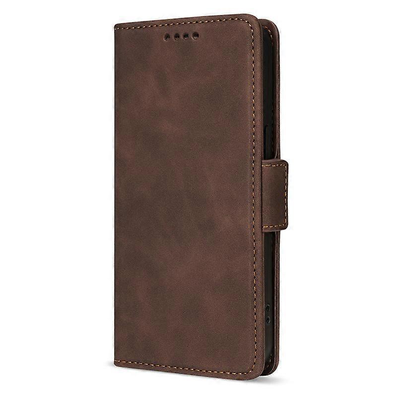 غطاء حماية لآيفون 13 برو مشبك بني جانبي جلد ملمس الجلد ملمس جانبي لون سادة Zz349