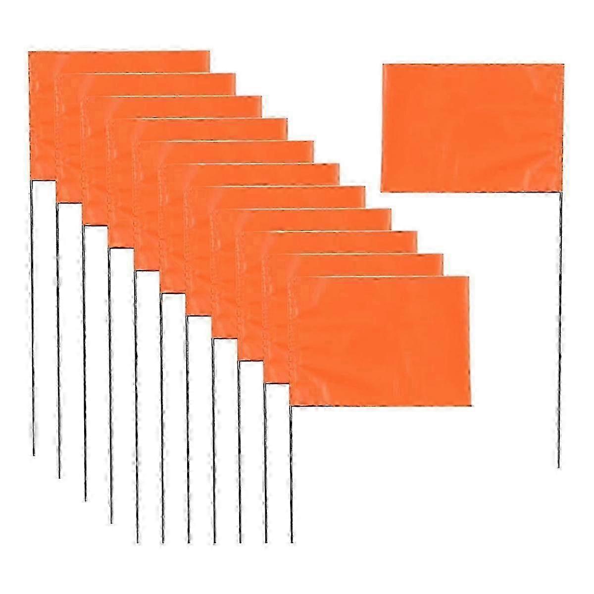 50Pack Marking Flags, Orange Yard Flags 15x4x5Inch, Marker Flags Marker Flags
