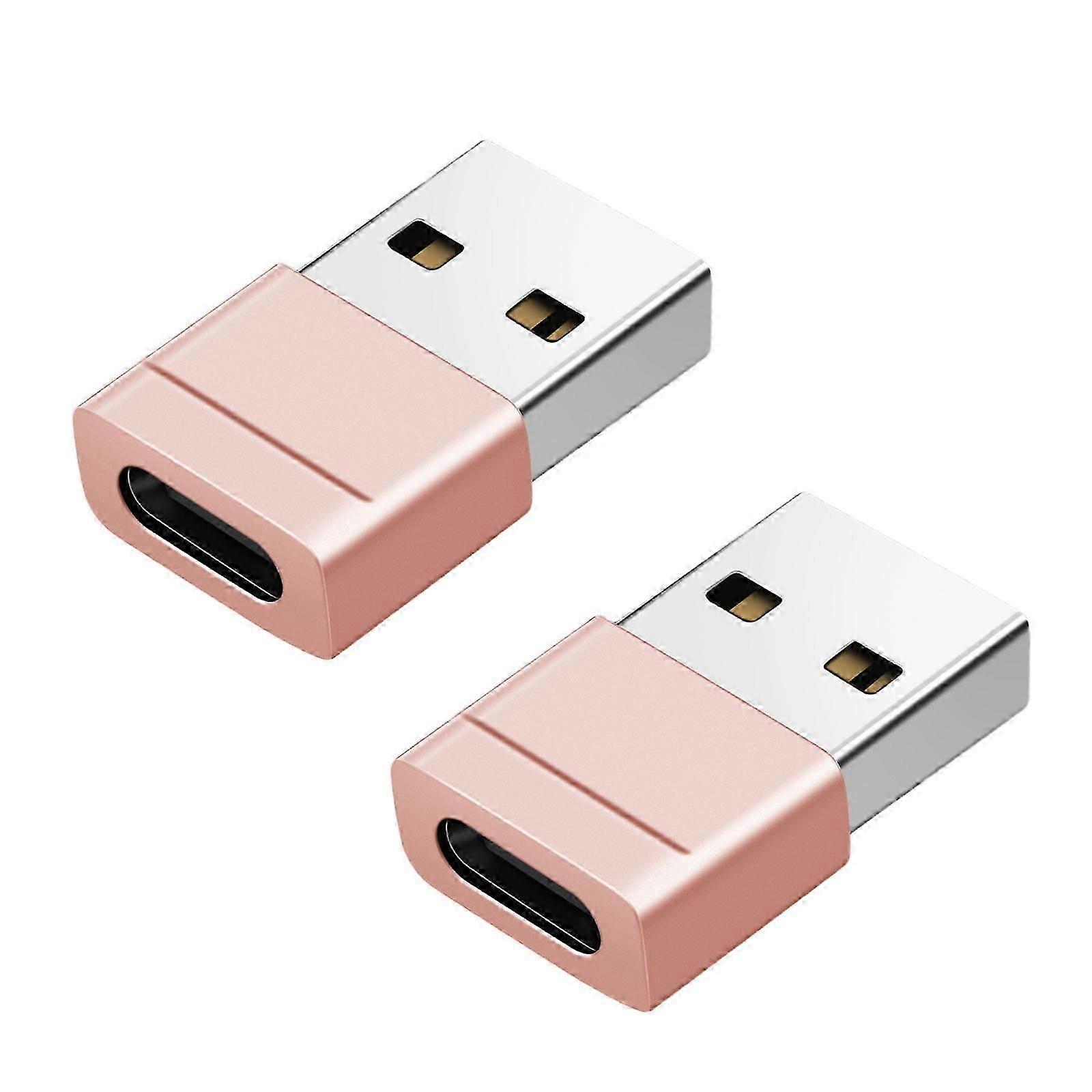 2Pack USB C Female to USB Male Adapter Enjoy 480mbps Fast Transmission and Safe Charging Type C to USB Adapter