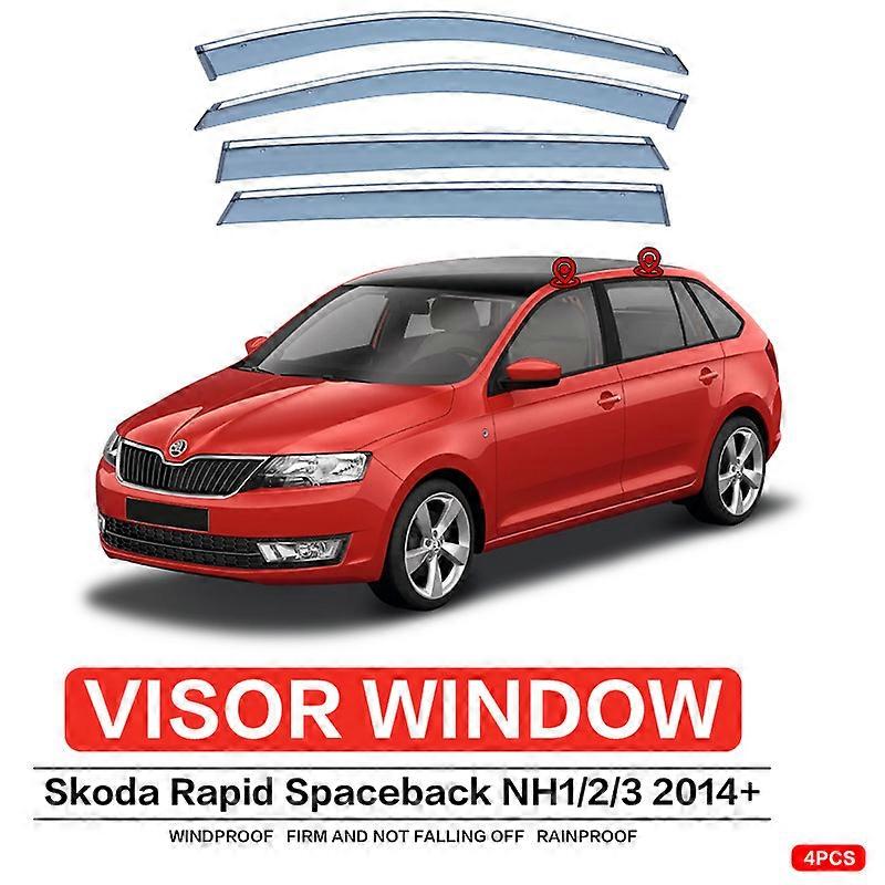 Applicable For Skoda Rapid Spaceback 2014+ Car Window Visor Awning Shelters Windshield Side Window Rain Sun Shade Accessories Car Styling