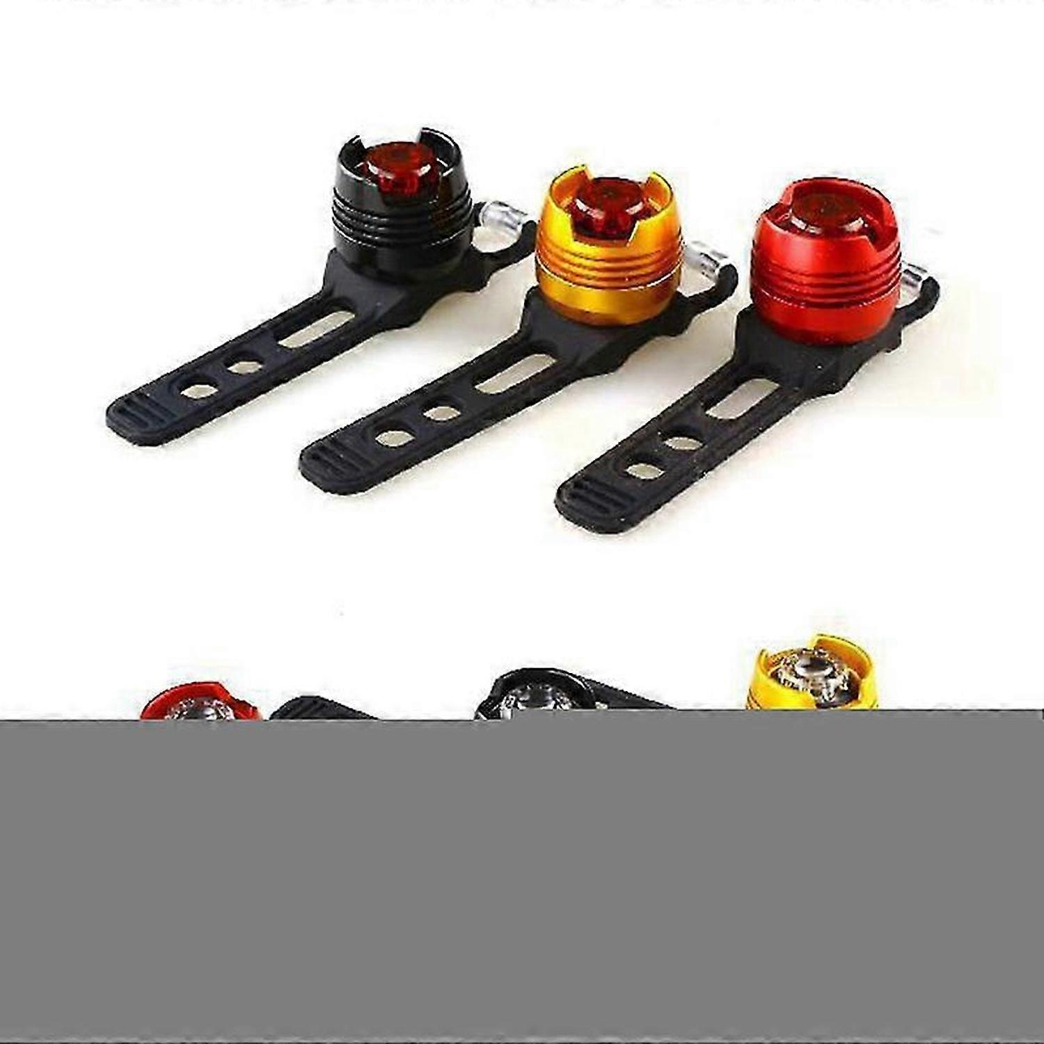 3PCS Bike Bicycle Led Cycling Tail Rear Red Light Lamp Taillight Clamp Warning Tail Light