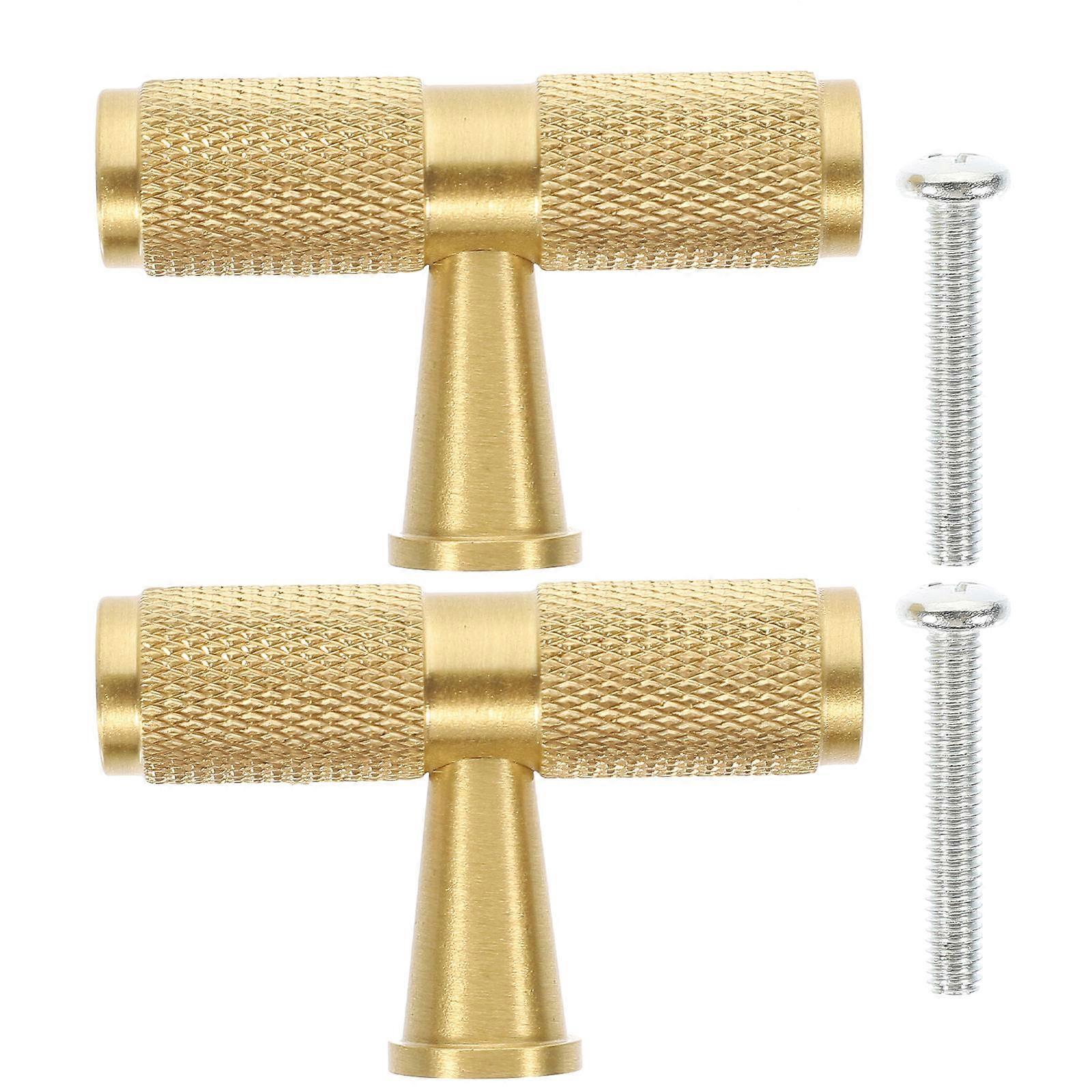 Copper Kitchen Cabinet Knobs Knurled Cabinet Knobs 5x3.2cm Easy Installation 2Pcs