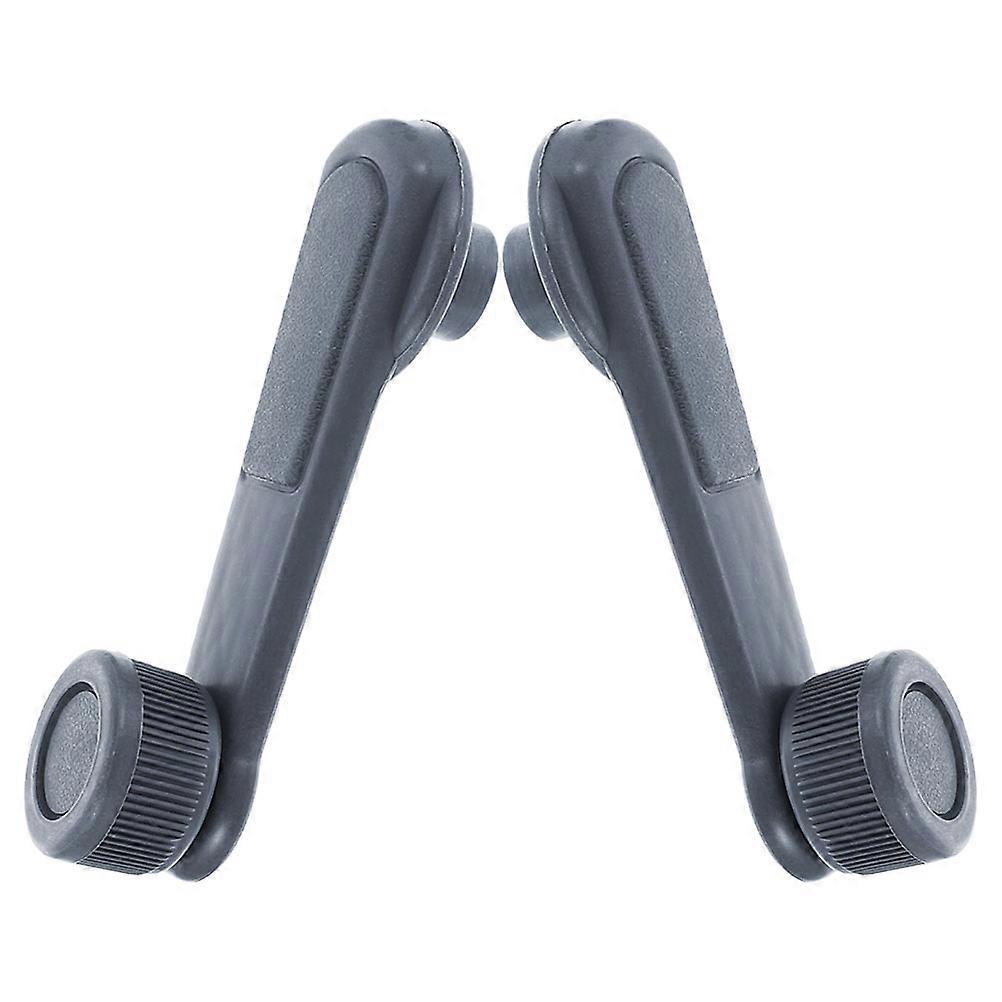 Window Cranks 2Pcs Light Grey Abs Material For Smooth Operation And Enhanced Driving Comfort In Vehicles