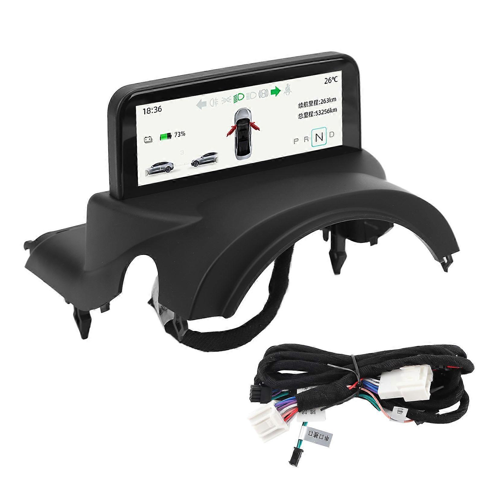 4.6in Car HUD Screen LCD Speedometer Screen Digital Dashboard Display Replacement for Tesla Model 3 Y Intel Atom Processor