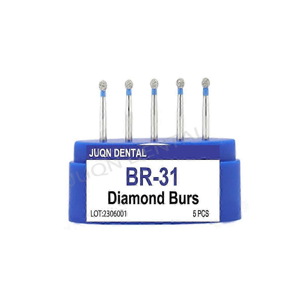 Dental Diamond Polishing Burs High Speed Tools for Teeth Polishing Drill Compatible with High Speed Handpieces Dia 1.6mm