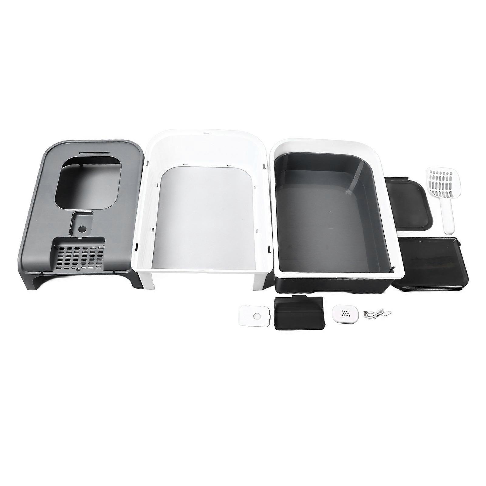 Enclosed Cat Litter Box Large Space Mess Proof Odor Removal Drawer Design Portable Kitty Litter Box for Indoor