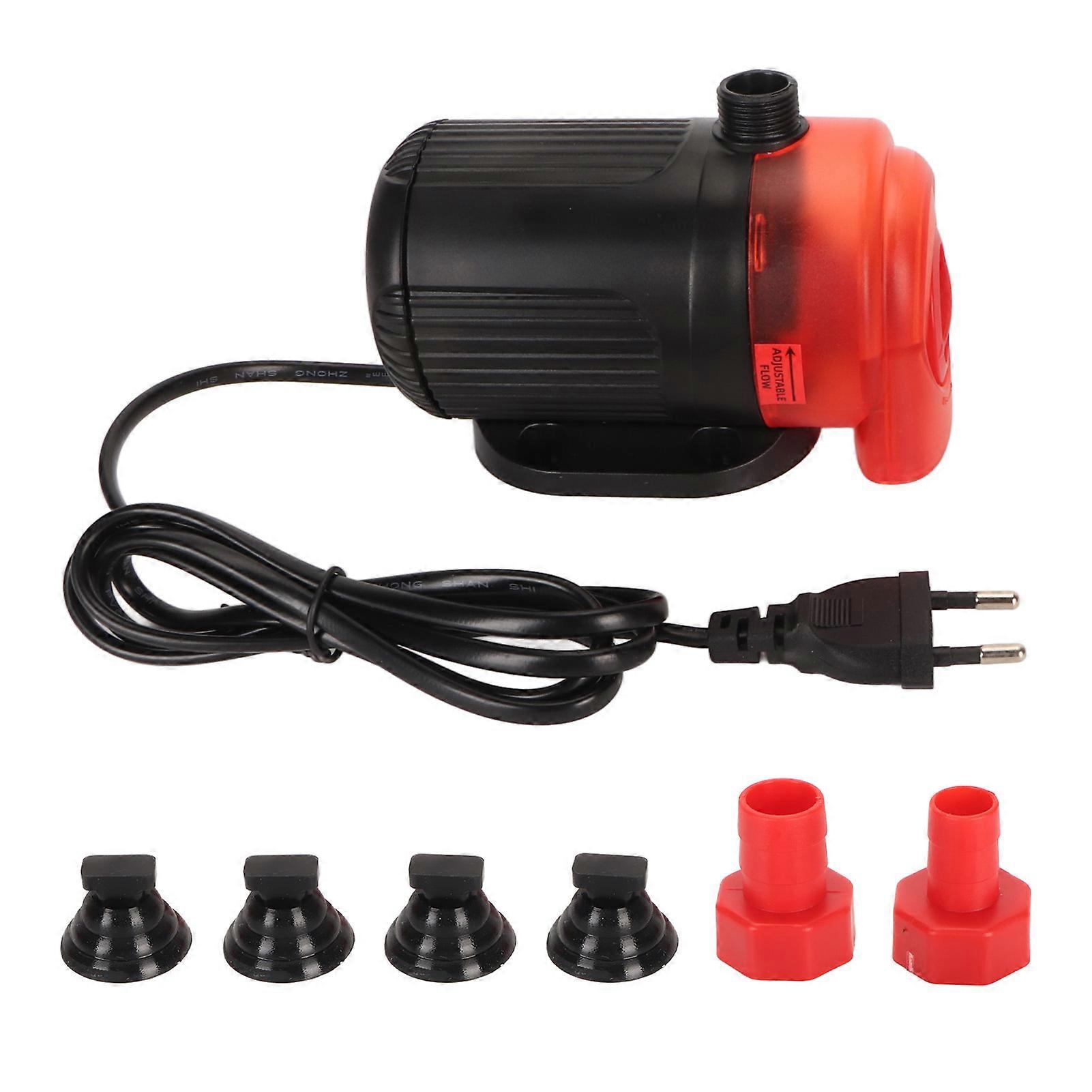 Fish Tank Submersible Pump 5mm Low Water Low Noise Flow Adjustable Amphibious Aquarium Pump Fountain Pump EU Plug 220V