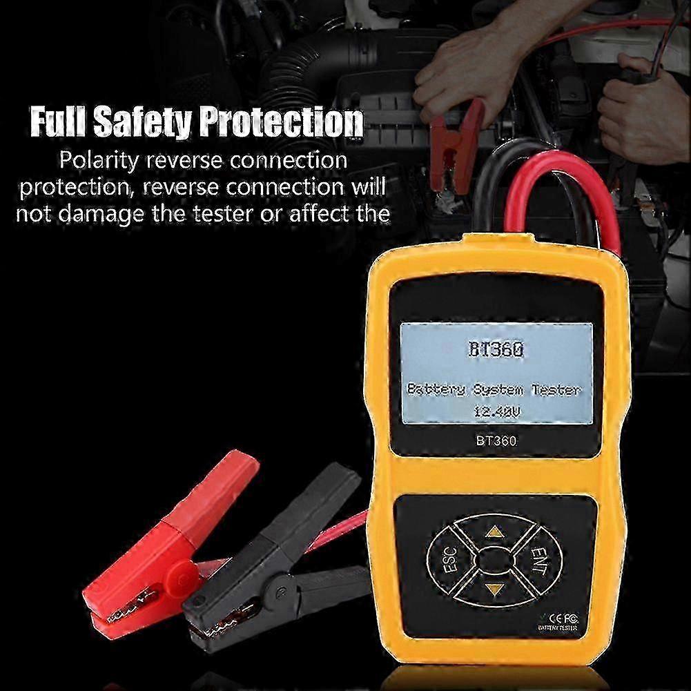 12V Automotive Load Battery System Tester Digital Analyzer Cell Test Tool Multi Language