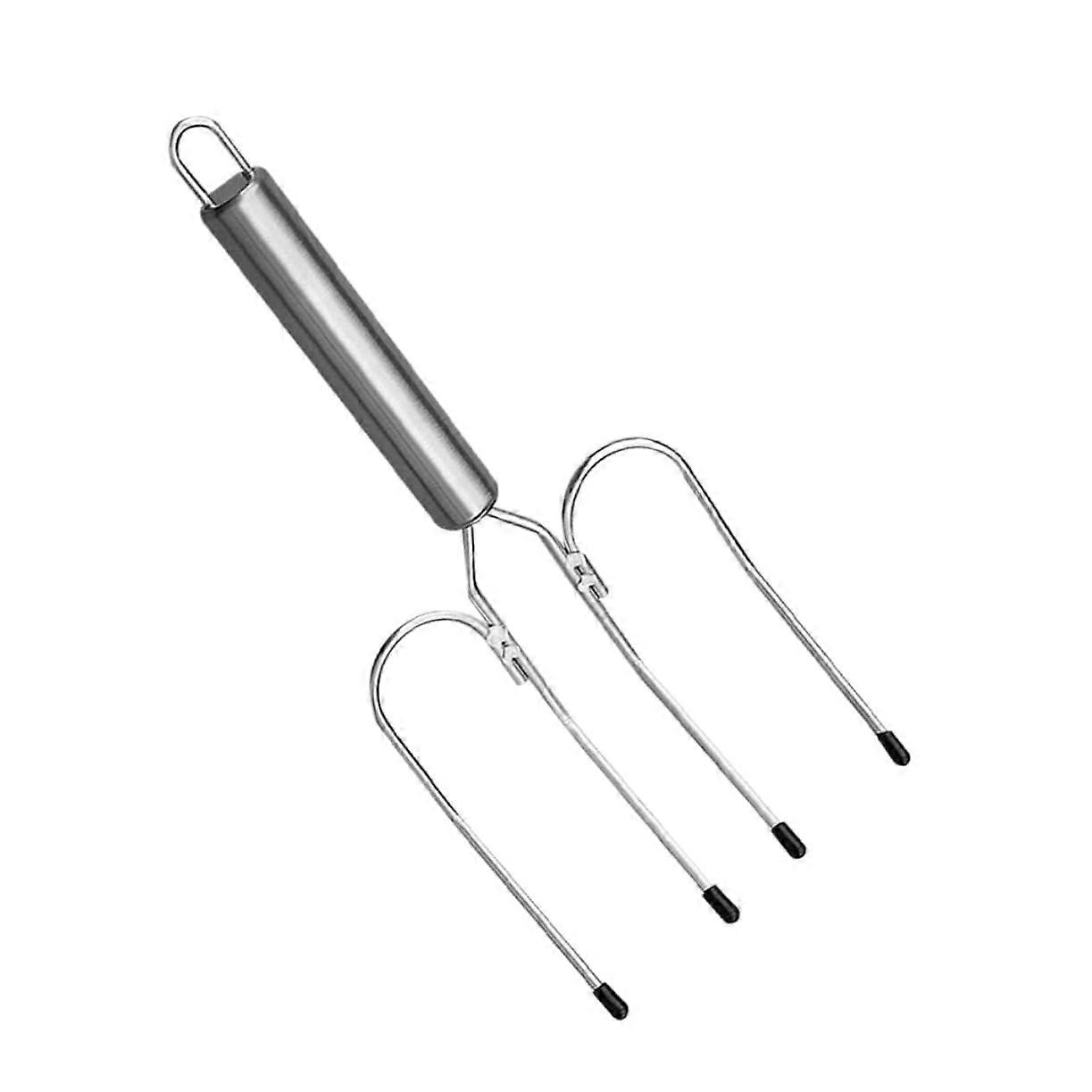 Barbecue Tools Silver Grill Fork Stylish Turkey Fork and Chicken Fork with Ergonomic Handle and Durable Steel Construction