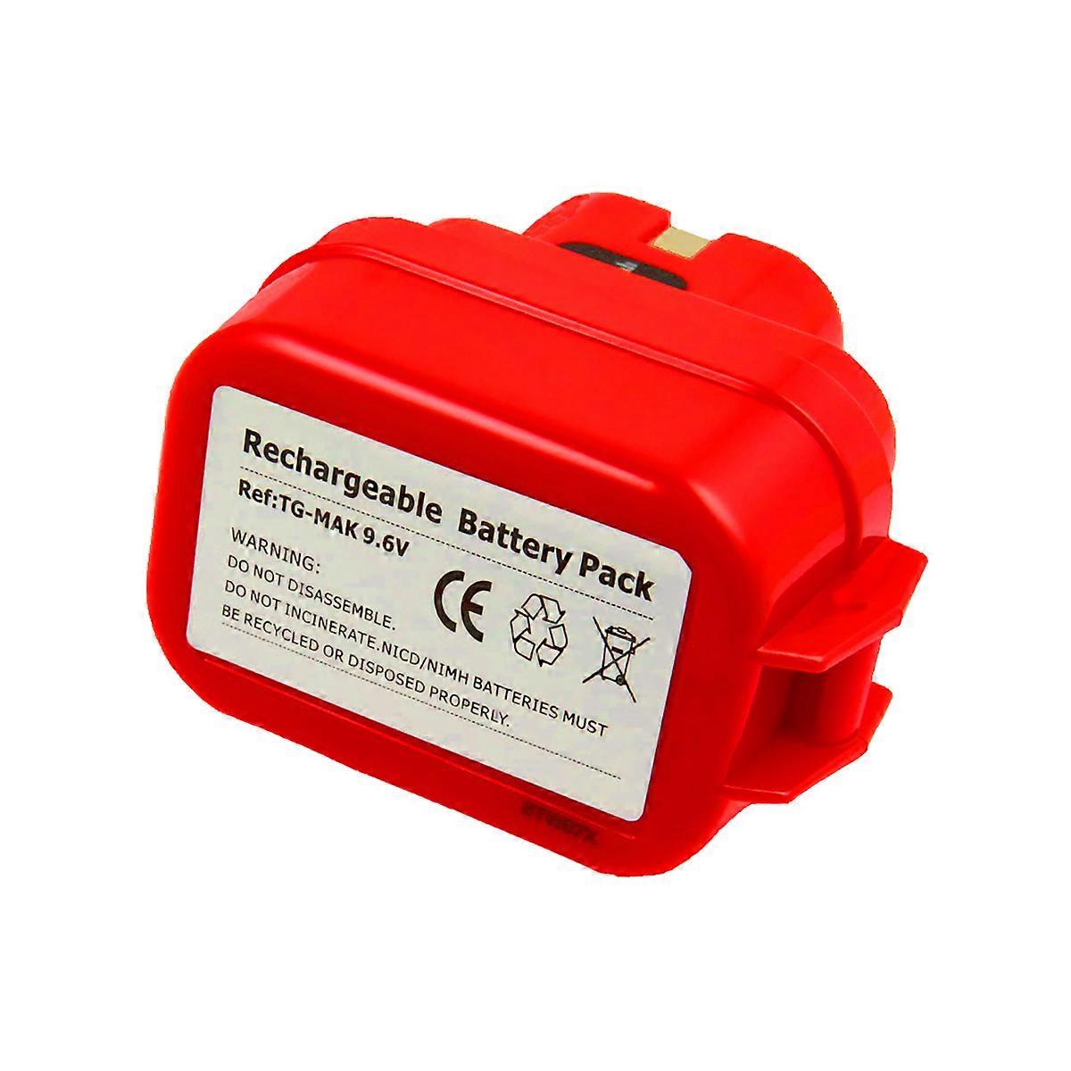 Replacement Battery for Makita Tool 9100 Ni-MH 9.6V 3000mAh 28.8Wh, Red