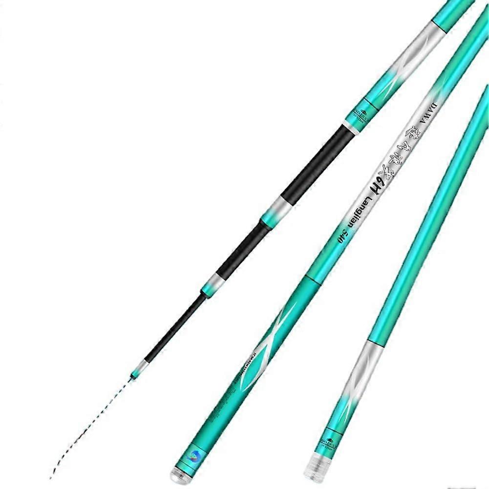 Telescopic Fishing Rod 3.6 m 10 m Super Hard Carbon Fishing Rod Hand Rod Reservoir Large Game Fishing Rod (6.3 m) 6.3m