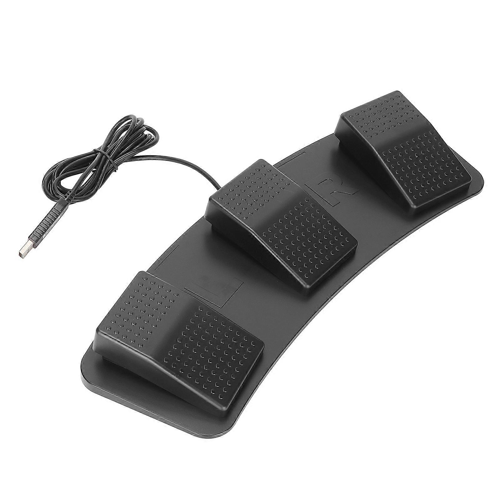 USB Triple Foot Switch Multifunctional Mechanical Foot Switch Pedal for Playing Game Factory Testing