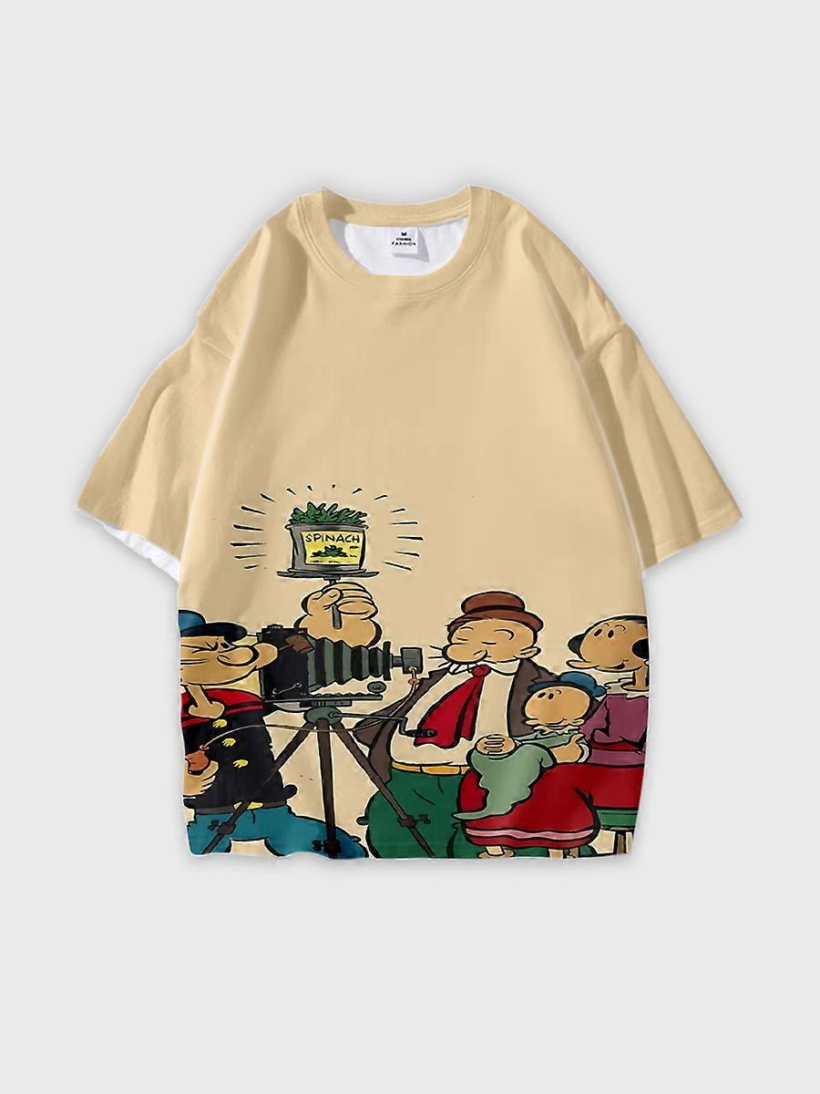 T-shirt round neck Cartoon Pattern loose short sleeve JW3276