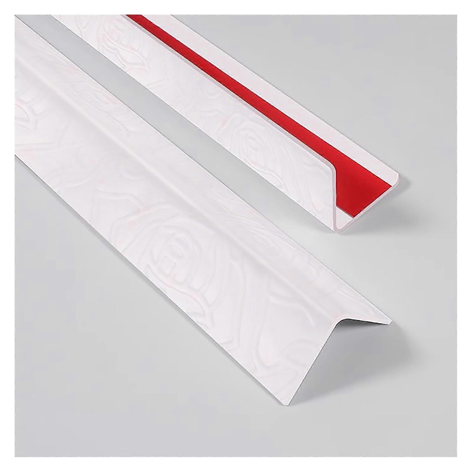 Selfadhesive corner profile, wall corner protector, 2.5/3.6 cm wide, White Rose Pattern, 150x3.6 cm