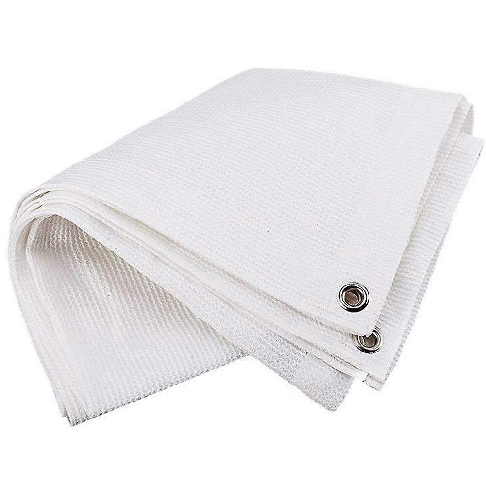 90% Sunblock Shade Net Fabric with Metal Grommets, TearResistant Patio Garden Shade Cloth, White, 1 x 7m