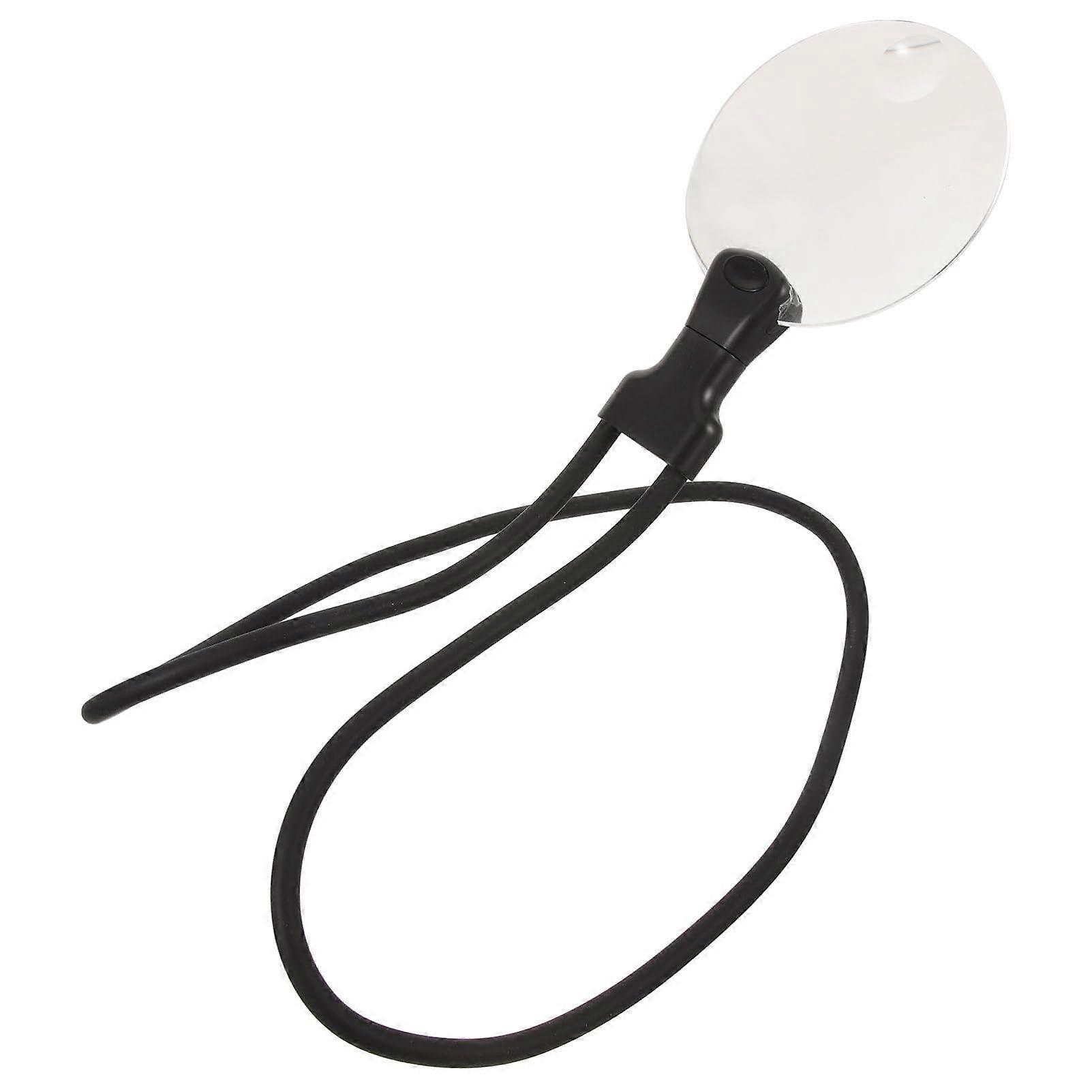 Hanging magnifier Large reading magnifier for seniors DIY reading acrylic lens for visually impaired Black