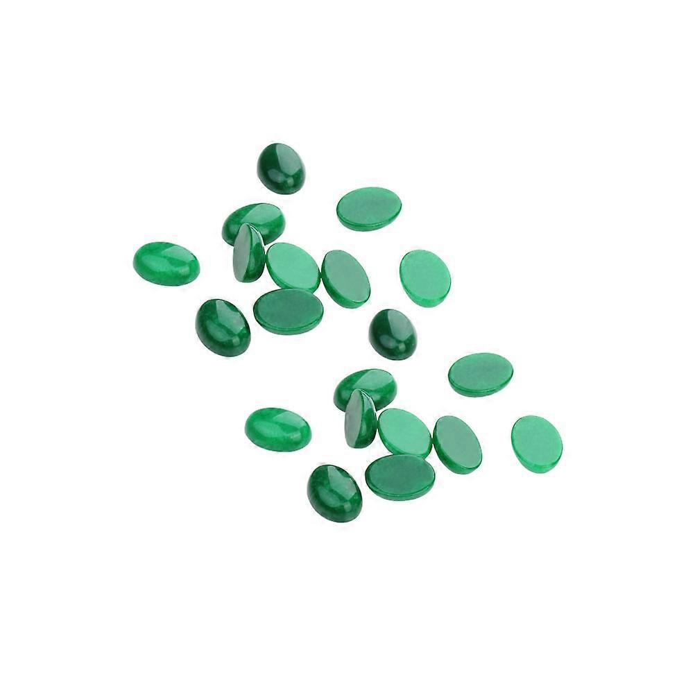 Ovális kristály lapos gyöngyös ékszerkészlet medálkészítési kellékek zöld köves ékszer barkács projektek 10 db