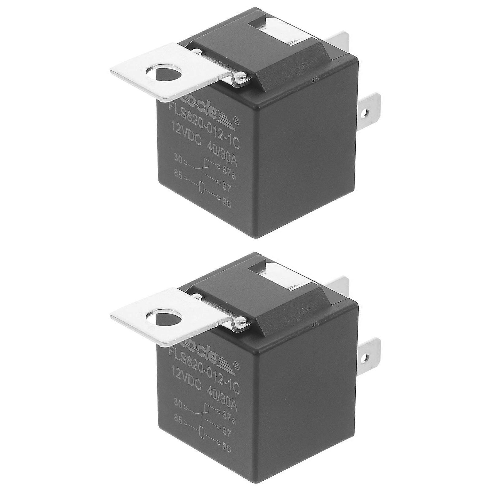 Car Relay Starter Motor Relay Suitable for Most Car Circuits 2Pcs