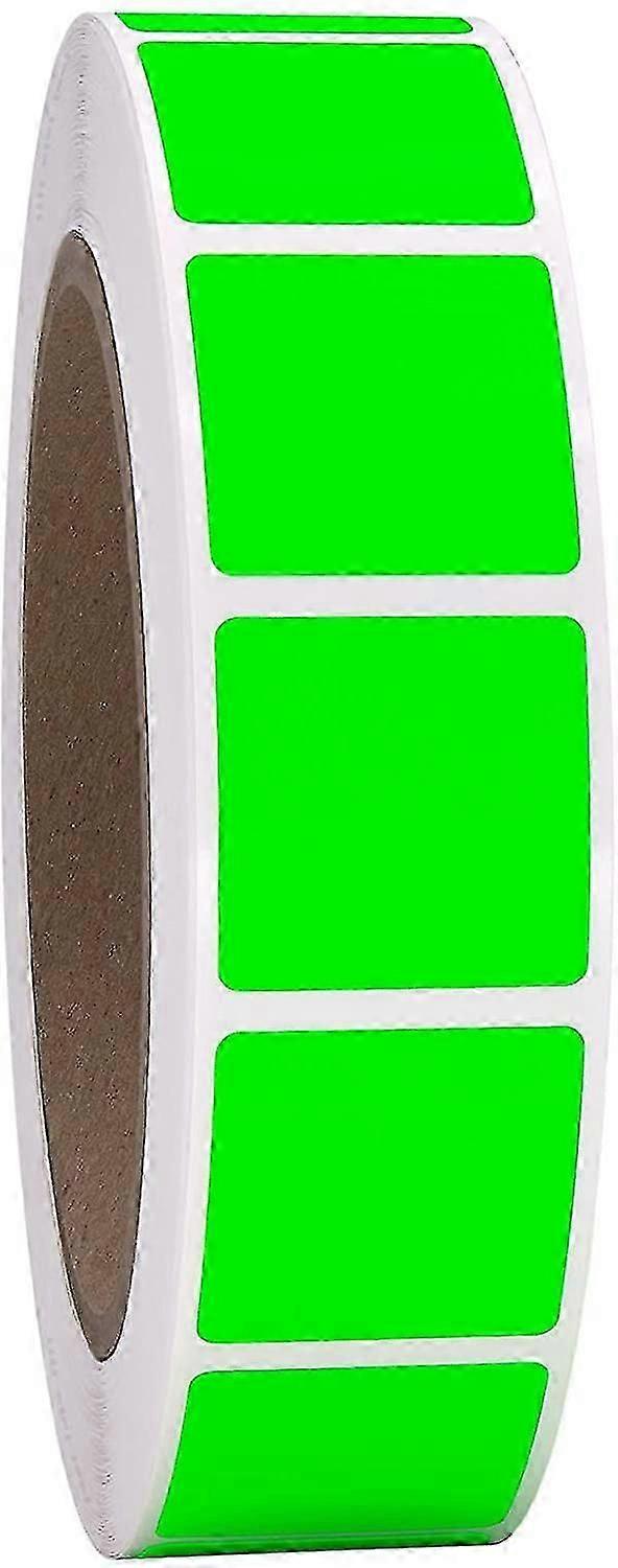 1" Square Color Coding Circle Dot Labels On A Roll, 2000 Stickers Per Roll, 1 Inch X 1 Inch