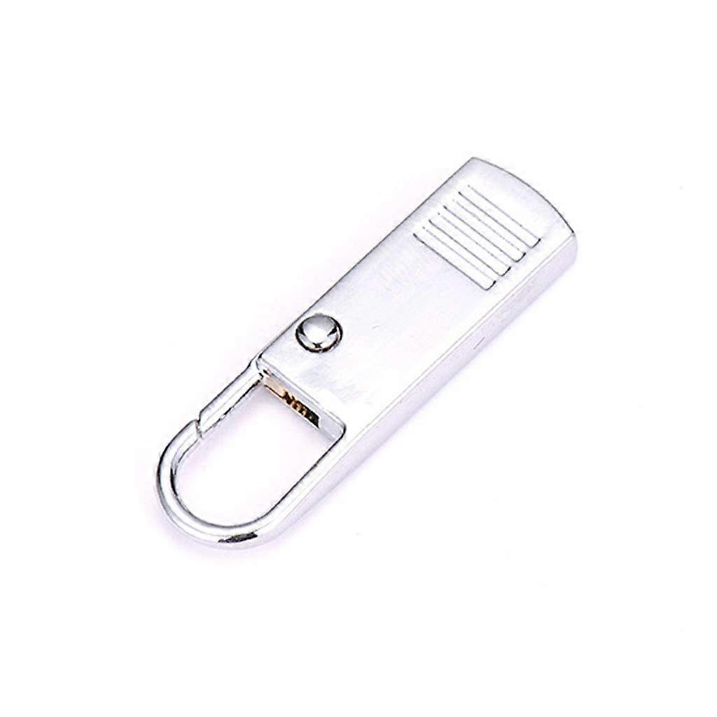 Zipper pull tab, metal replacement extension for luggage, backpack, suitcase, springs, sorted compression silver onesizefitsall