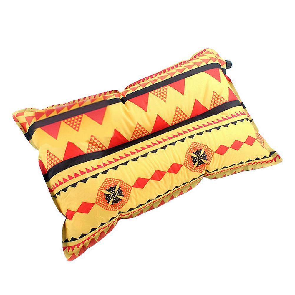 Portable Inflatable Pillow National Style Office Lunch Break Cervical Support 45*30cm 1Pack