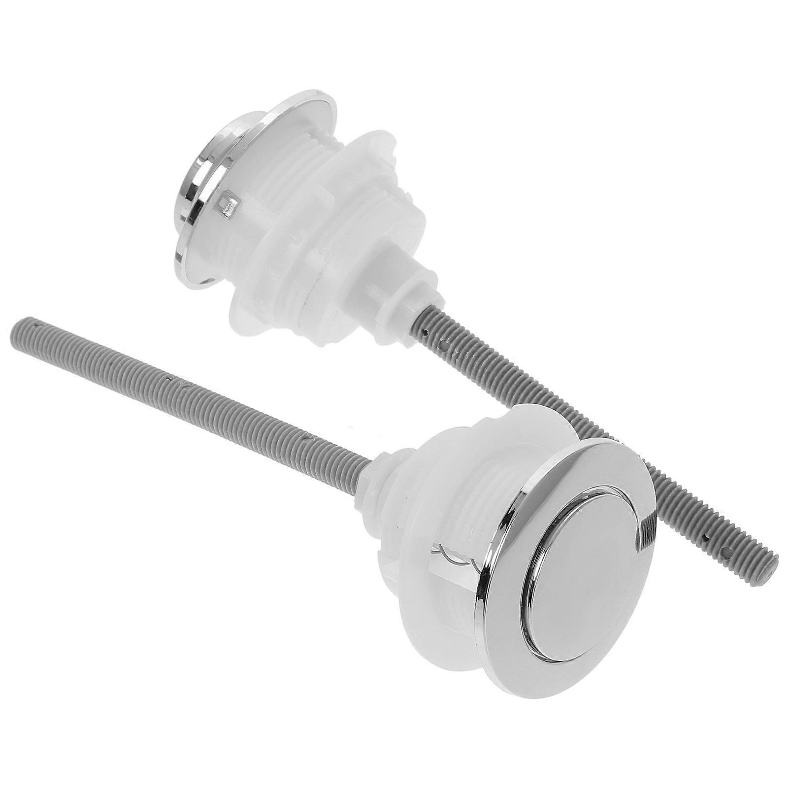 Toilet Flush Button Replacement 2 Pack Single Press Water Tank Flusher for Bathroom Cistern Easy Install Wear Resistant Water Saving Accessory
