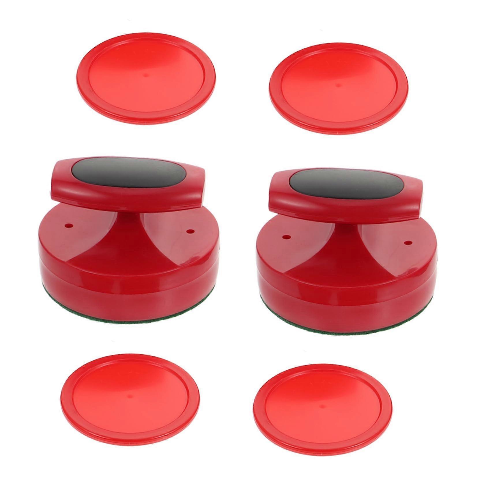 1 Satz Lufthockey Pusher und Pucks aus Robustem Kunststoff für Heim-Tischspiele Ersatzteile für Spannende Matches