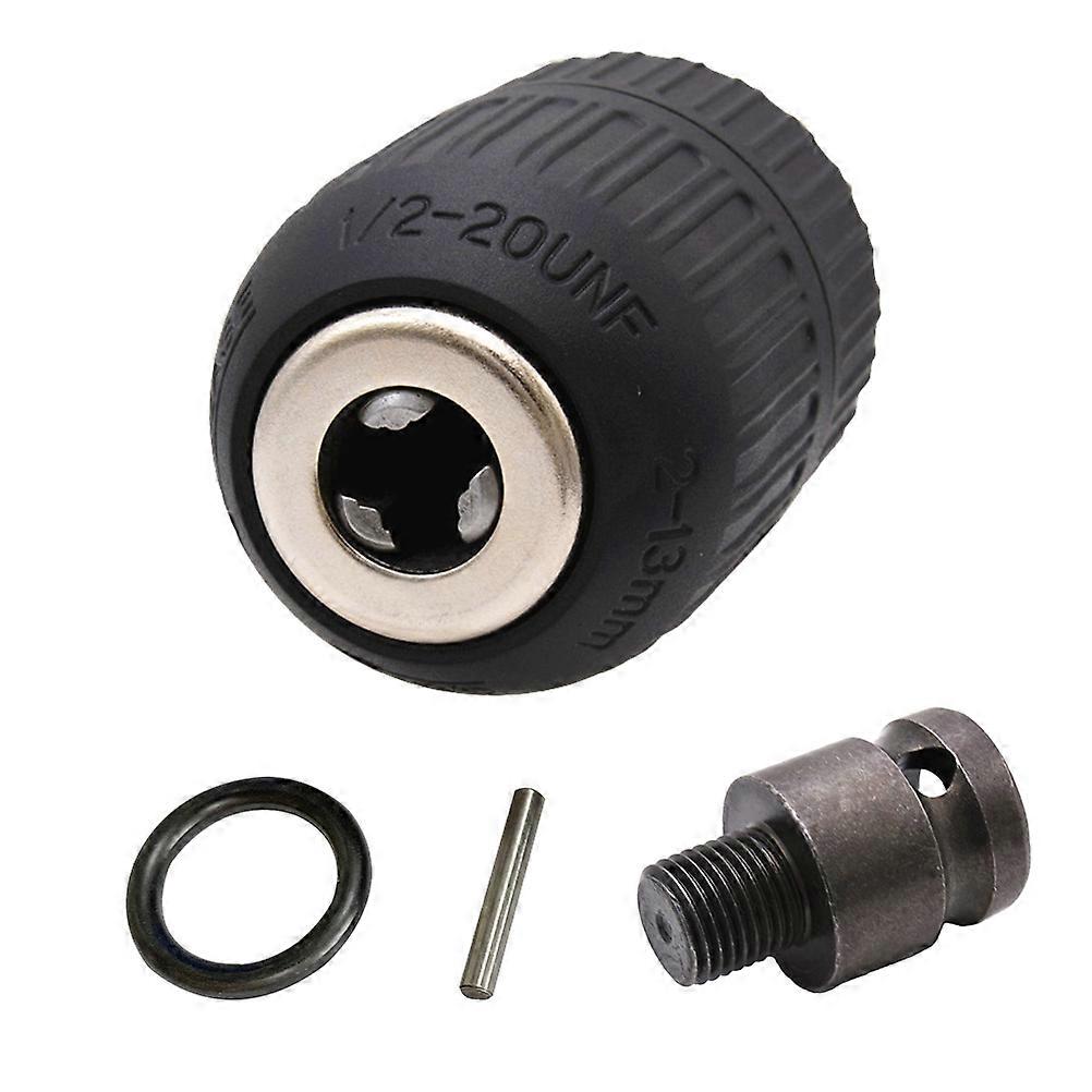 Impact Drill Chuck with Set Screw Hand-tight Drill Adapter for Home Users Three-jaw Shape 1 Set