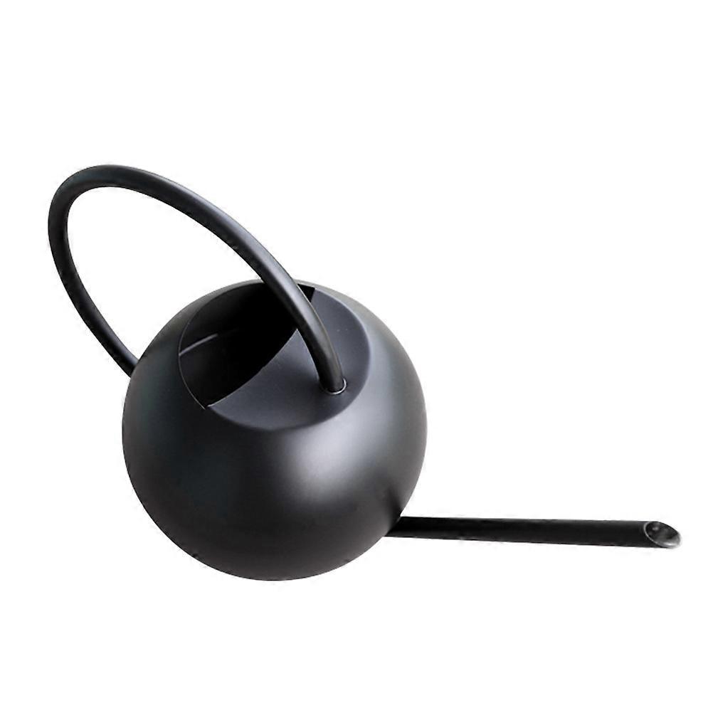 Black Long Nozzle Watering Pot with 1000ml Capacity for Garden and Home Use Stainless Steel