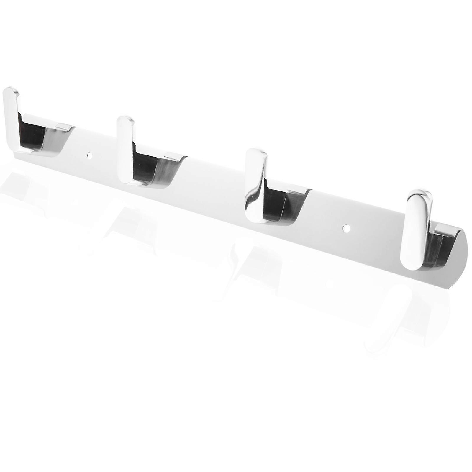 Stainless Steel Wall Coat Hook Bathroom Hook Wall Mounted Coat Hooks Homeowners Silver 36 5X4CM Multi Function 1Set