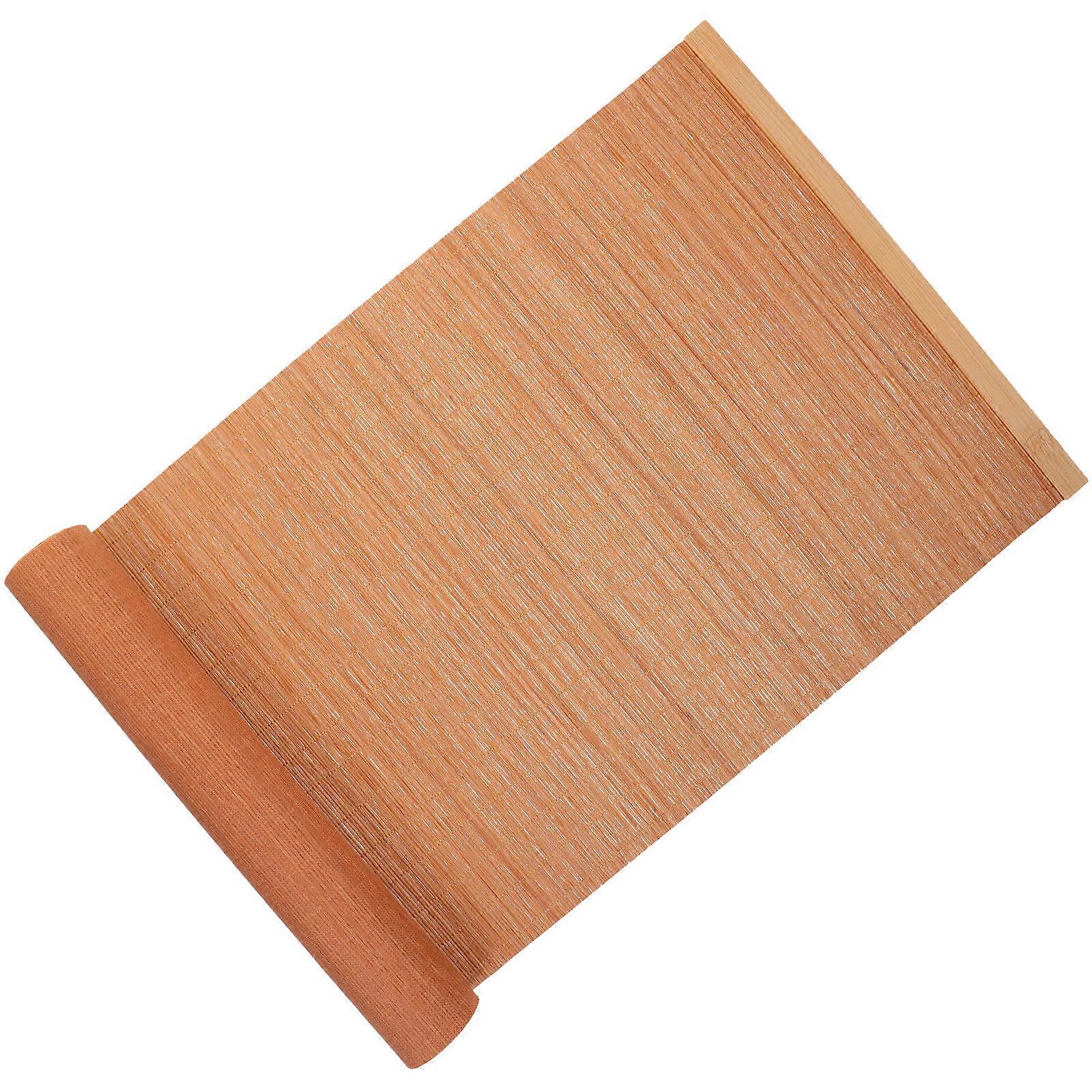 Bamboo Tea Mat with Brown Color for Home Use Simple and Chic Design 1 Piece 12.5 x 7.8 inches