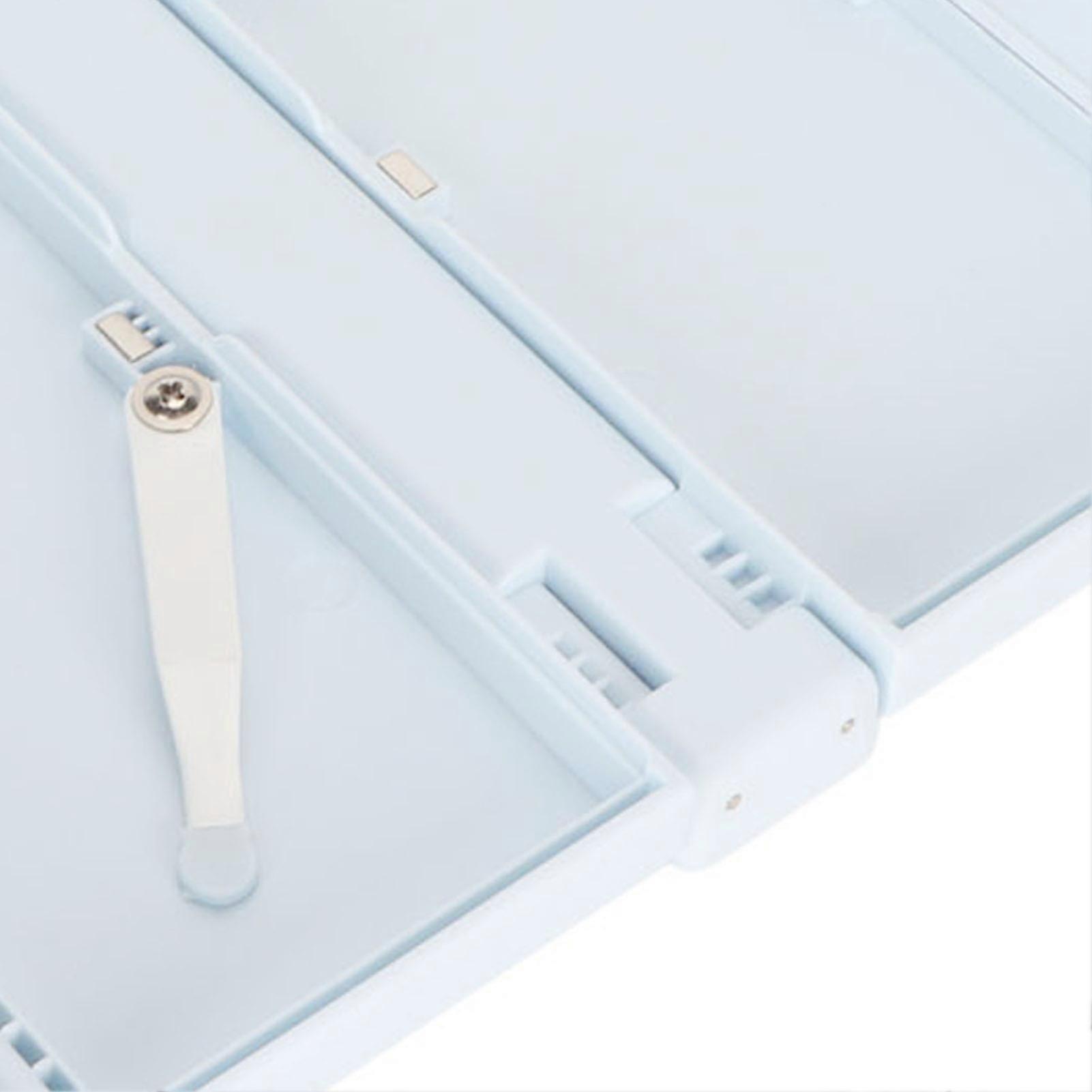 Pencil Case Book Reading Stand Multifunctional Triangular Support Thickened ABS Foldable 2 Layer Pencil Box Book Holder Sky Blue