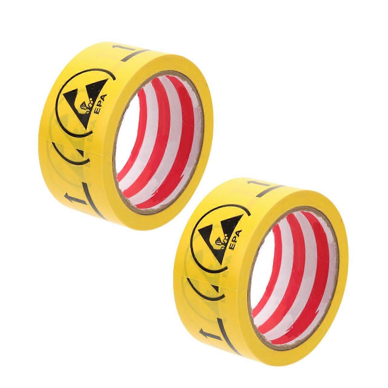 ESD Safety Warning Tape for Antistatic Areas SelfAdhesive Robust for Electronic Sensitive Devices 2 Rolls