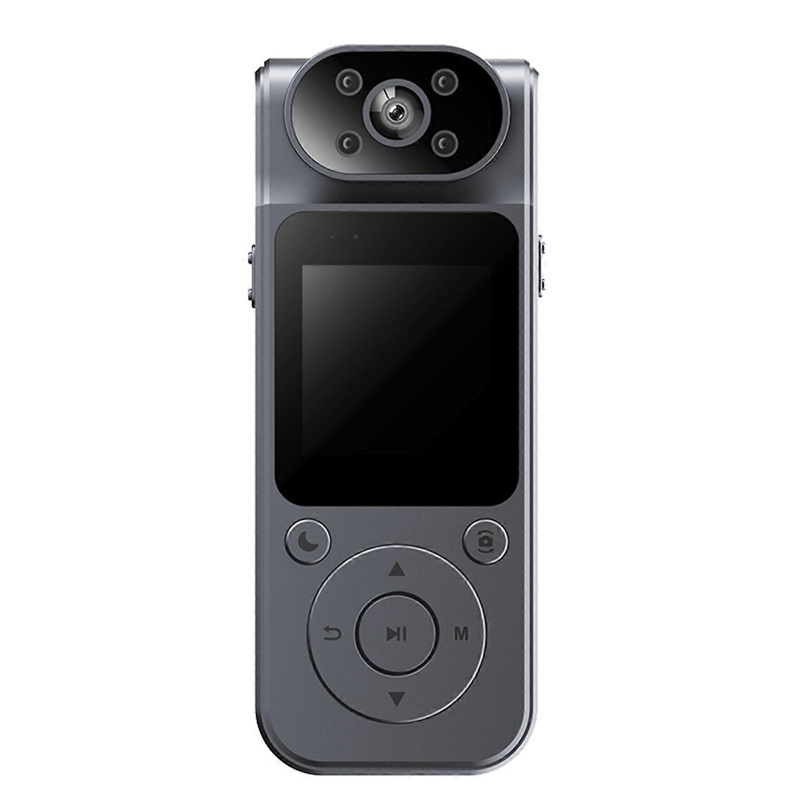 L19 Body Worn Camera 1080P High Resolution with Magnetic Back and Rotatable Lens for Journalists and Adventurers Multicolor