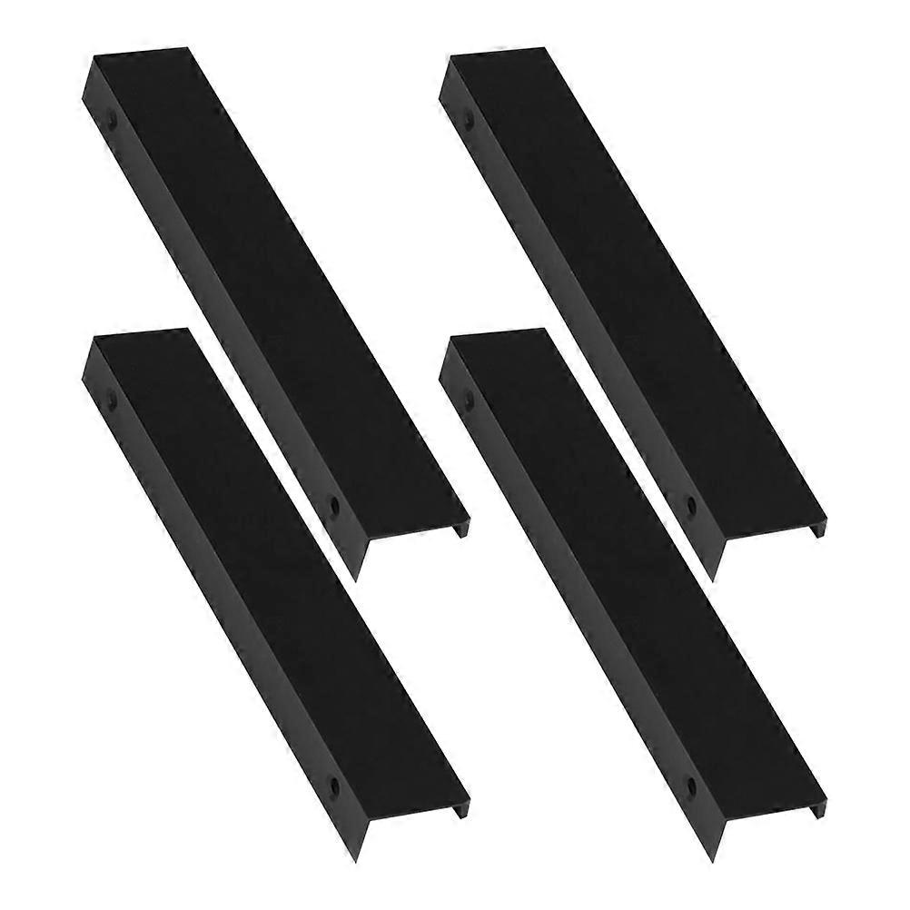 Cabinet Handle Pull Cabinet Handle Door Pull Drawer Pull Hardware Hidden Design 4Pcs 20.00X2.70X1.80CM Black