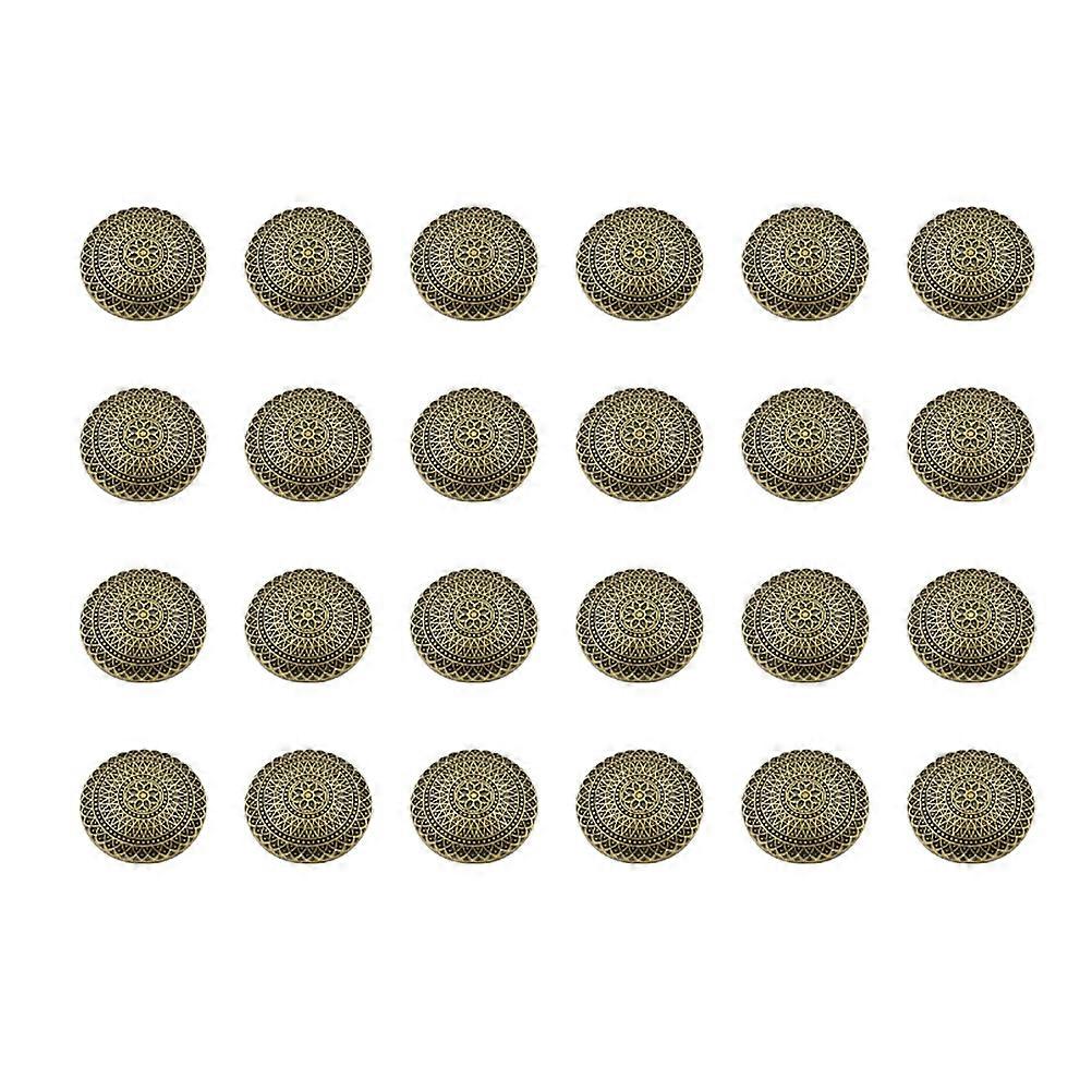 100 Pcs Golden Metal Button Set for Clothes Easy to Use Durable Alloy Fasteners 20mm Retro Design