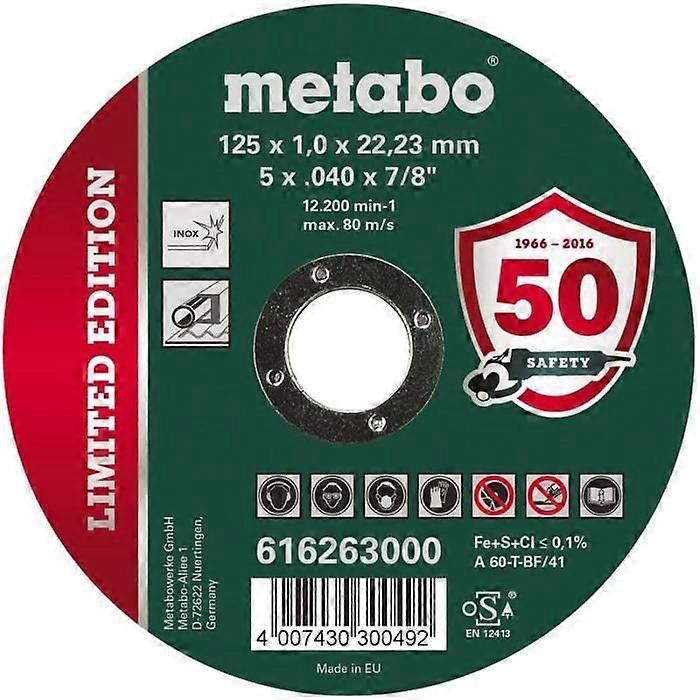 Disques à tronçonner - METABO - Edition limitée - INOX - 125 mm