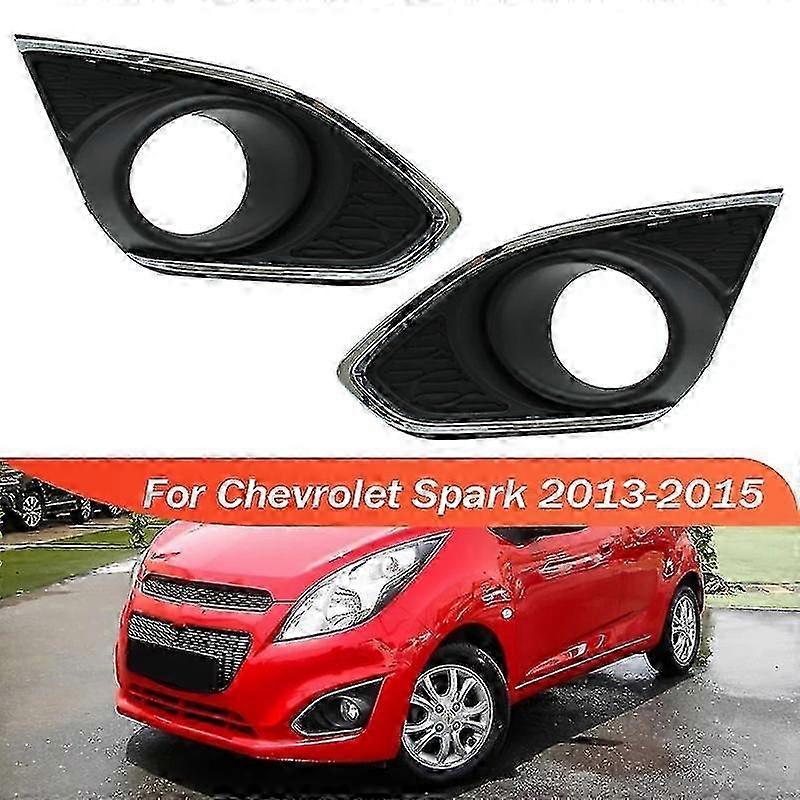 Front Bumper Fog Lamp Trim Cover Bezel Frame for Chevrolet Spark 2013-2015 - Stylish Hood Accessory Replacement Part