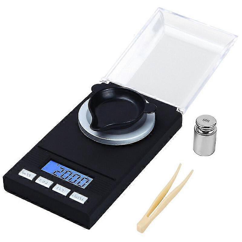 Precision Milligram Scale 50g x 0.001g, Jewelry Scale with LED Display Scale, Multifunction Electronic Scale, Kitchen Scale, Pocket Scale with Calibra