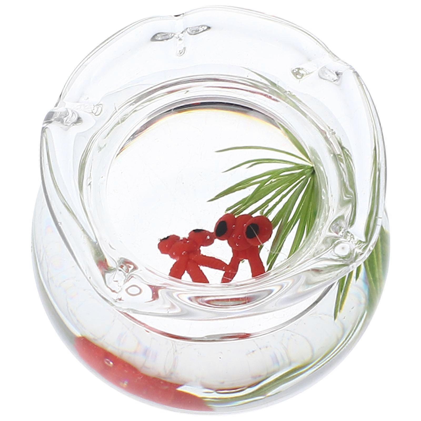 Resin Fish Tank Model Aquarium Ornament for Dollhouse Miniature Craft Decoration, Tiny Scene Landscapes, Stable Design