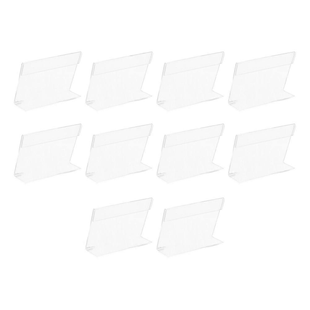 Acrylic Price Display Holders for Supermarket 10 Pieces Stable and Transparent Sign Stands for