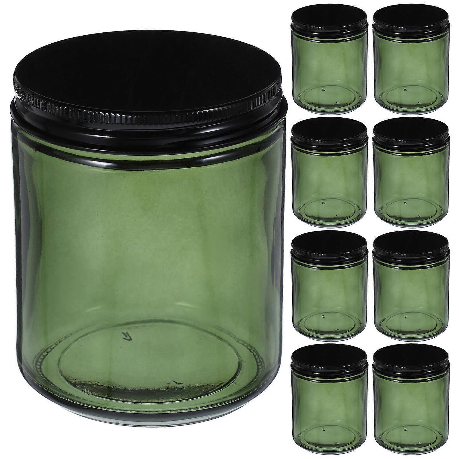 12pcs Transparent Glass Candle Jars with Lids for Storing DIY Crafts Soy Candles and Teas