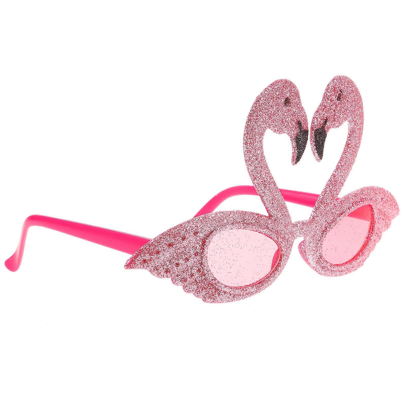 Plastic Party Sunglasses Flamingo Design Ideal For Beach Party Unisex Style 1 Pair
