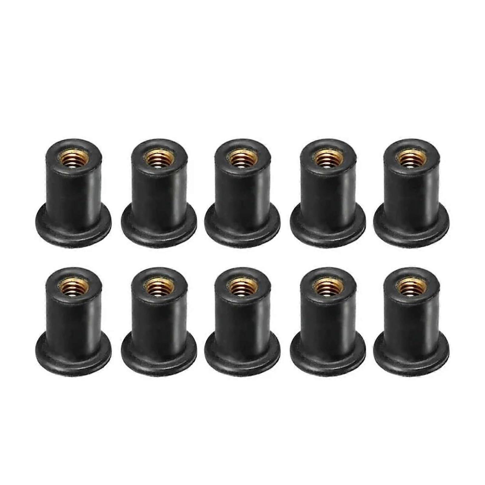 M4 M5 Motorcycle Body Windshield Screw Nut Washer Set 10 Pieces Rubber Well Nuts Fasteners Mounting Kit Type A
