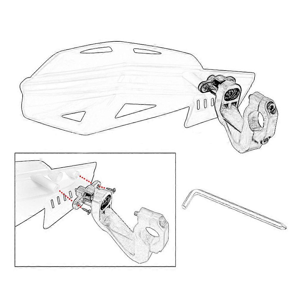 Motorcycle Hand Guard 7/8in 22mm ABS Fall Resistant Blue